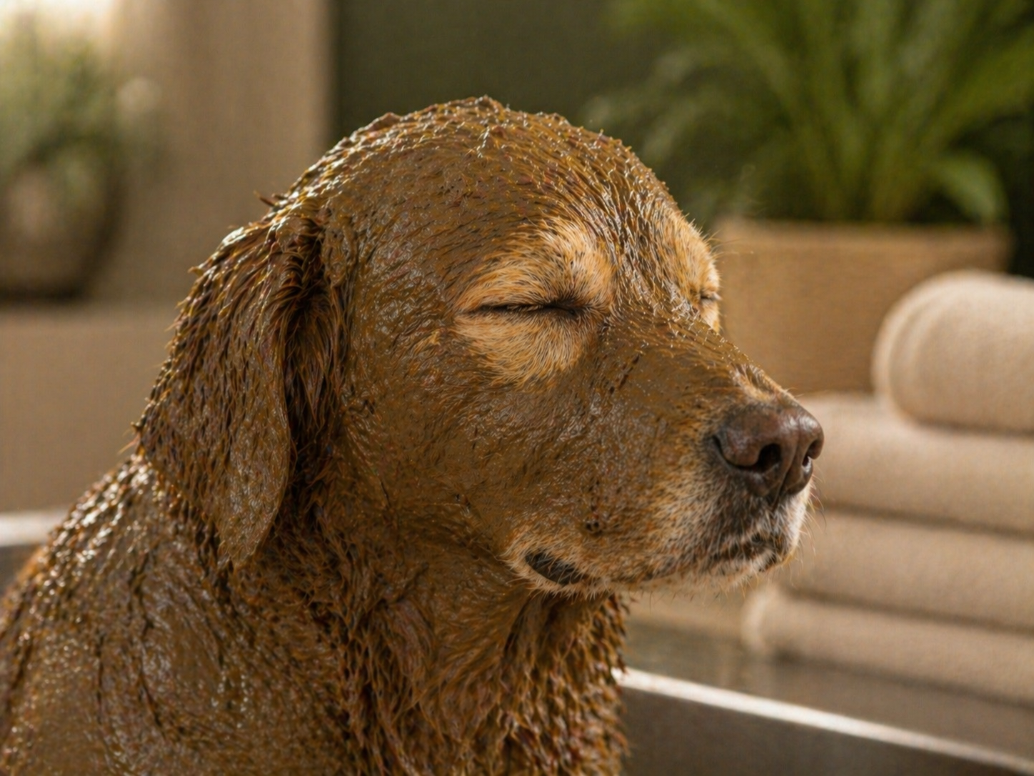 Moorbad für Hunde bei FellOase Weinsberg